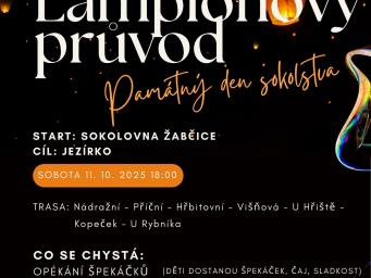 Lampionový průvod Žabčice 2025 - Památný den sokolstva